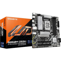 GIGABYTE B860M DS3H Motherboard - Intel Core Ultra CPUs, 5+1+2+1 Phase VRM, up to 9066MHz DDR5, 1xPCIe 5.0 + 1xPCIe 4.0 M.2, 2.5GbE LAN, USB 3.2 Gen 2