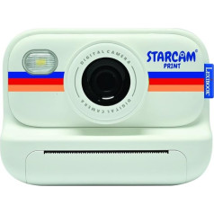 Lexibook, STARCAM DJ165 DJ165 HD Camera with Instant Printer, Photo, Video, Selfie, Music, Game Functions, Adjustment Kit and 32GB SD Card, White