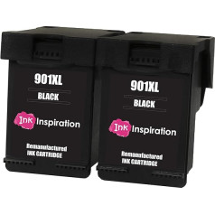 Ink Inspiration® 2 Black Premium Printer Cartridges Replacement for HP 901 901XL OfficeJet 4500 G510a G510g G510n J4500 J4524 J4535 J4540 J4550 J4580 J4585 J4600 J4624 4640 J4660 J4680 J4680c