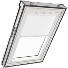 Original Roto Blackout Roller Blind ZRV – Almost Full Blackout – Guide Rail White – For Q Series Roof Windows – Size 134/078 | 13/07 – Fabric Colour White