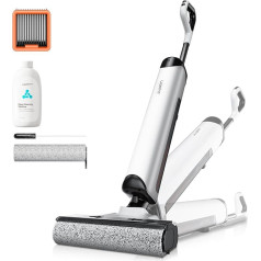 uwant D500 Wet Dry Vacuum Cleaner Battery, Waste Water Tank Deodorisation, 180° Lay-Flat Suction Wiper, 17,000 Pa Strong Suction Power, 65°C Quiet Hot Drying, Tangle-Free Design, IPX6 Waterproof Floor