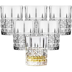 Whisky Glasses - Premium 326.0g Scotch Glasses Set of 6 - Old Fashioned Whisky Glasses - Scotch Bourbon Whiskey Tumbler - Bar Glasses for Bourbon Rum