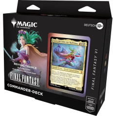 Magic: The Gathering FINAL FANTASY VI Commander Deck - Revival Trance (Deck of 100 Foil Cards, Collector's Booster Sample Pack with 2 Cards + Accessories) (German Version)