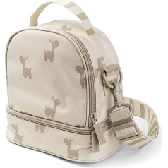 Done by Deer Insulated Lunch Box Bag Kids - Sand | Thermal Lunch Bag for Girls & Boys | Kids Insulated Bag with 2 Compartments & Adjustable Shoulder Strap | Water-Repellent & Easy to Clean