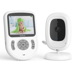 TakTark Baby Monitor with Camera, 2.8 Inch 720P HD IPS Baby Monitor with 1000 ft Long Range, 20-Hour Battery, Baby Monitor with Camera Without WiFi, VOX, Two-Way Talk, Night Vision, 3 x Zoom, Temperature Monitoring