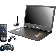 Reflexion 14 Inch LCD Monitor with DVD Player and DVB-T2 HD Tuner, Built-in Battery Including Gamepad, Game Disk and 12V Car Adapter