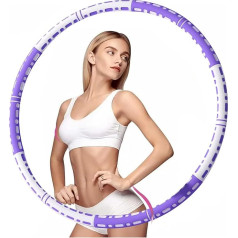 Hula Hoop Adult 1-5 kg Weighted Hula Hoop Stainless Steel Fitness Hoola Hoop 6 Segments Removable Suitable for Fitness / Abdominal Shaping