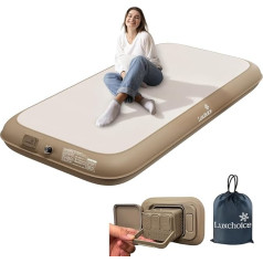Self-Inflating Air Mattress for 1 Person with Portable Pump Inflatable Mattress Only 2 Minutes and Soft Brushed Top Air Bed for Camping and Guest Bed 200 x 100 x 20 cm 500 kg Max