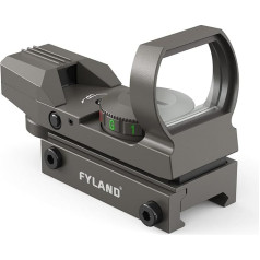 Red Dot Reflex Sight Visor with Red Green & 4 Reticle Point, 20mm/22mm Picatinny, Rail Mount and Cover for Fast Aiming, Hunting and Shooting