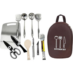Camping Kochgeschirr | Camping Küchenzange Kochutensilien,Tragbares Equipment Für Damen Herren BBQ Picknick Rucksackreisen Wandern