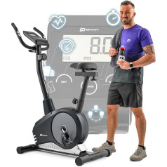 Hop-Sport Spark Exercise Bike - Home Fitness Trainer with Pulse Sensors & Computers, 8 Resistance Levels, Flyweight 9 kg - Fitness Bike for One Maximum User Weight of 120 kg