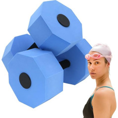 Water Workout Dumbbells, Pool Training Weights, Lightweight Foam Barbells, Anti Slip Handle Grip, Training Gear for Gym, Swimming, Yoga, Fitness Use, 26 x 15 x 14 cm
