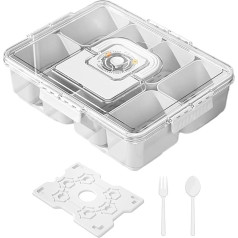 Container Snackle Box - Travel Rating Snack Organiser | Portable Sausage Container with 8 Compartments for Meal Preparation on the Go Bent0 Split Bag for Ideas