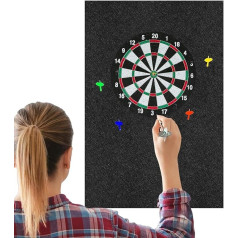 Dart Rückwand | Dickes Filz Dartboard Hintergrund,Große Schwarze Rückwand Für Büro Unterricht Kinder Erwachsene Draußen