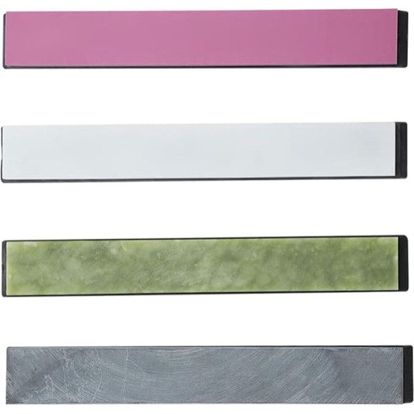 Knife Sharpening Stone Set, 4 Pieces Colourful Whetstone, Base for Sharpening, Fixed Angle