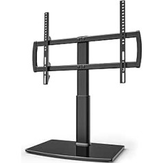 TV Stand Universal Height Adjustable Stand for 32-70 Inch TV Stand LCD Flat Screen TV Stand Glass Attachment VESA 600 x 400 mm Table Stand Black