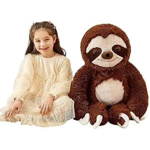 IKASA Large Sloth Cuddly Toy Giant Soft Toy, 78 cm Large Plush Toy, Giant Plush Toy, Jumbo Plush Toy, Gift for Children
