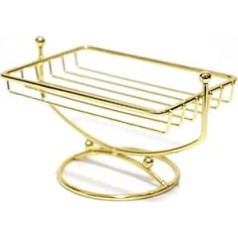 ARFUKA Soap Dish Stainless Steel Soap Holder Soap Basket Sponges Soap Brushes Soap Dish for Bathroom Kitchen Balcony Gold