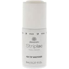alessandro Striplac Peel or Soak Nail Varnish, Vegan, Tip Whitener, White LED Nail Varnish for Classic French Nails, for Perfect Nails in 15 Minutes, 8 ml