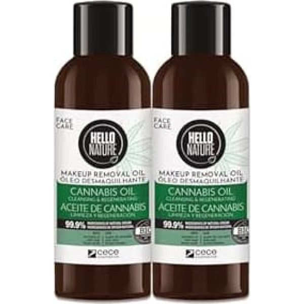 P-Beauty Naturkosmetik 2 x Cleansing Gel 100 ml Face Wash Gel - Gentle Face Cleansing with Organic Hemp Seed Oil & Vegan - Moisturising & Removes Make-up, Sebum, Impurities without Drying Out