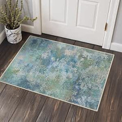GENIMO Modern Abstract Rug, Washable & Non-Slip, Short Pile Doormat for Entrance, Bathroom or Kitchen, Easy Care, 60 x 90 cm