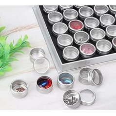Nail Art Aufbewahrungsbox, Professionelle Nagel-Strasssteine, Dekorationen, Halter, Maniküre-Zubehör, Behälter, Organizer für Nagelstudio-Künstler, 35 Gitter, Hartschwamm, (35 Flaschen +