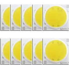 10pcs a lot Ceramics Base LED COB Chip 12w 15w 20w 30w 50w AC220V 3w 5w 7w 9w LED Diode for Spotlight Downlight DIY Repair Parts(3000K,5W 1414MM)