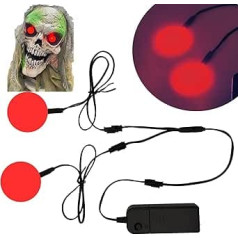 Electroluminescent Panels, EL Panels Light, Round Neon Eyes, Decorative EL Lighting, Luminous Eyes for Cosplay, Helmet, DIY or Halloween Christmas Decoration (50mm, Red)