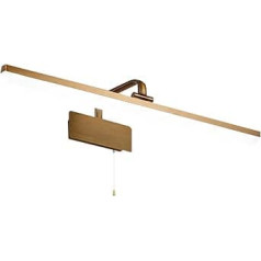 LED Retro Mirror Light Bathroom with Switch, Brown Bronze Bathroom Lamp Vintage Mirror Lamp Bathroom with Adjustable Lampshade, Wall Light Indoor IP44, 4000 K Dressing Table, 71 cm / 14 W