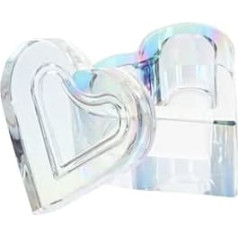 Anneome Herzförmige Dappen Dish aus Kristallglas mit Deckel Nagelschale für Acrylnägel Leicht Praktisch für Nagelstudio und Zuhause Schützt vor Flüssigkeitsverdunstung