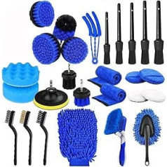 Compatible with Power Cleaning Scrub Brush Heads. All-purpose car brushes with extendable long attachment. Compatible with bathroom surfaces FUT010. (26pcs)