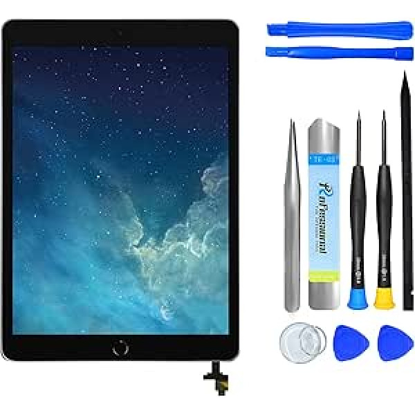 NB+ Touch Screen Digitizer for iPad Mini 1 Mini 2 Display 7.9 Inch, iPad 2012 2013(A1432 A1455 A1489 A1490 A1491) Generation, with Home Button, with Tool Set, with Pre-Adhesive (Black)