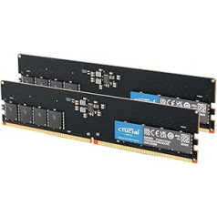 Crucial RAM 32 GB Kit (2 x 16 GB) DDR5 5,600 MHz (or 5,200 MHz or 4,800 MHz) Desktop Working Memory CT2K16G56C46U5