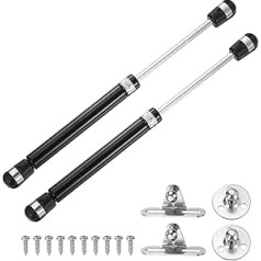 QUARKZMAN 10 Zoll 50N/10lb Gasdruckdämpfer, Gasfeder für Wohnmobil, Bettboden, Luke, TV Schrank, Kastendeckel (Schwarz, Set von 10)