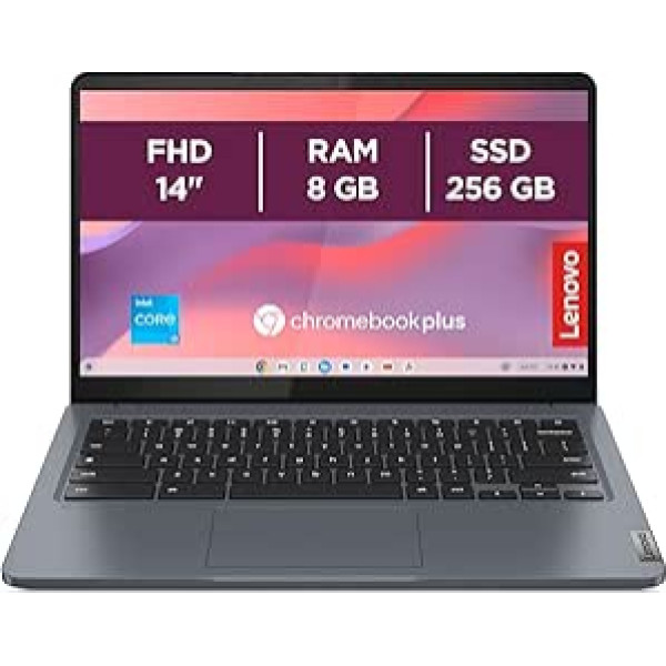 Lenovo IdeaPad Slim 3 Notebook Chromebook Plus 14 Inch FHD (1920 x 1080), Intel Core i3-N305, 8GB RAM, 256GB SSD, WiFi 6, ChromeOS (Compatible with Google App, Microsoft 365, Adobe)