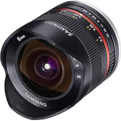 Samyang MF 8 mm F2.8 Fisheye II APS-C for Fuji X - 180° View Angle, Manual Focus & Huge Depth of Field, Ideal for Reportage & Tight Spaces, Ideal for Reportage & Tight Spaces
