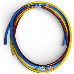 PVC-Drahthülse, 6 mm, Braun, Blau, Grün, Gelb, je 1 m im Paket, 6 mm gemischte Hülse, gemischte 6 mm PVC-Drahthülse, elektrische Kabelschutz, Isolierung, BS2848-3, RoHS-konform