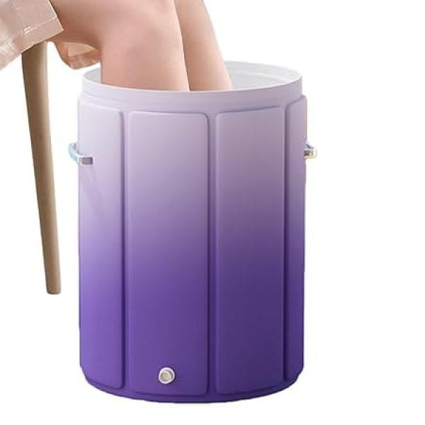 Foot Bath Soak Tub - Folding Massaging Spa Bucket, Deep Basin for Soothing Foot Soaks and Relaxation, Appendage Spa, Use for Seniors Athletes Women and Men, Bathroom Use, 13.39 x 13.39 x 28.74 Inches