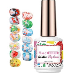 Nagellack Top Coat für Kunstnägel,15ml Maniküre-Pflege | Gel Topcoat Zum Zeichnen Und Versiegeln,Für Anfänger Und Profis, Mutter, Ehefrau Freundin, Salon, Zuhause, Studio Gesellschaftstreffen