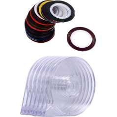 Nail Art Striping Tape Selbstklebend Transparent Gold silber Farben Nagel Dekor für DIY Maniküre Nagelsticker Zubehör Langlebig und Einfach Anzuwenden
