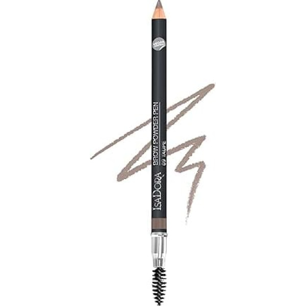 IsaDora Eyebrow Pencil - Eyebrow Powder in Pen Shape - for Thick Eyebrows - Long Lasting Result - With Eyebrow Brush - Eyebrow Pencil Hair Drawing - Brow Pencil Taupe
