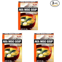 S&B - Instant Aka Miso Soup (1 x 30 g) (Pack of 3)