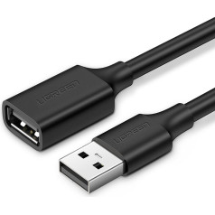 USB 2.0 kabeļa pagarinājums 480Mbps 3m melns