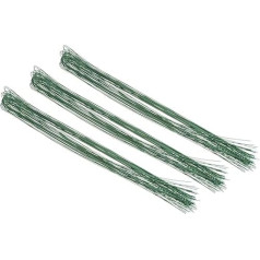 PATIKIL 3 Pack/120 Pieces 32 Inch 24 Gauge Wire Bouquet Craft Wire Wrap Wire Paper Towel for Crafts Green