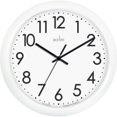 Acctim 21892 Abingdon White Wall Clock 255mm diameter