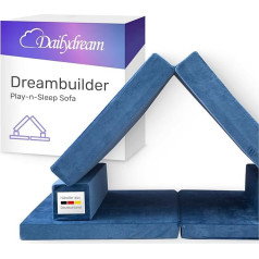 Dailydream Dreambuilder Play-n-Sleep Children's Play Sofa, 168 x 84 x 55 cm, Blue
