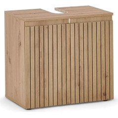 Austin Bathroom Vanity Unit in Artisan Oak Look, Wild Oak Look, FSC-Certified, Bathroom Cabinet with Lots of Storage Space, 60 x 57 x 36 cm (W x H x D)