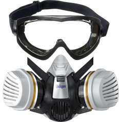 Dräger X-plore 3300 Lackiererset mit A2P3 Kombi-Filter & X-pect 4200 Vollsichtschutzbrille, für Maler & Lackierer, zuverlässiger Schutz gegen Dämpfe, Gase und Feinstaub