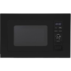PKM Built-in Microwave MW800-20B EB, 800 W Microwave Power, 20 L Cooking Space, 6 Power Levels, 6 Programmes, Defrost Function, Glass Frame, Black, Turntable (24.5 cm), LED Display, Black