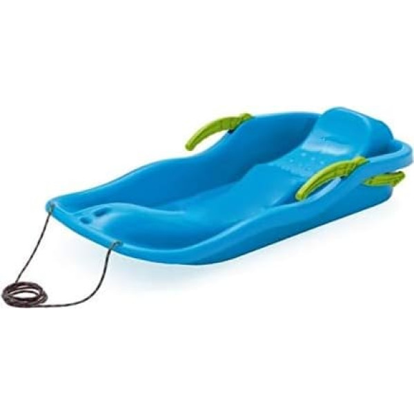 From Pullach Hof bobsled race snow-bob snow slider plastic incl. Pull rope and brakes.